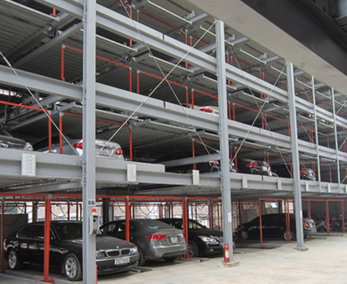 乌海智能车库负一正四地坑式五层升降横移停车设备