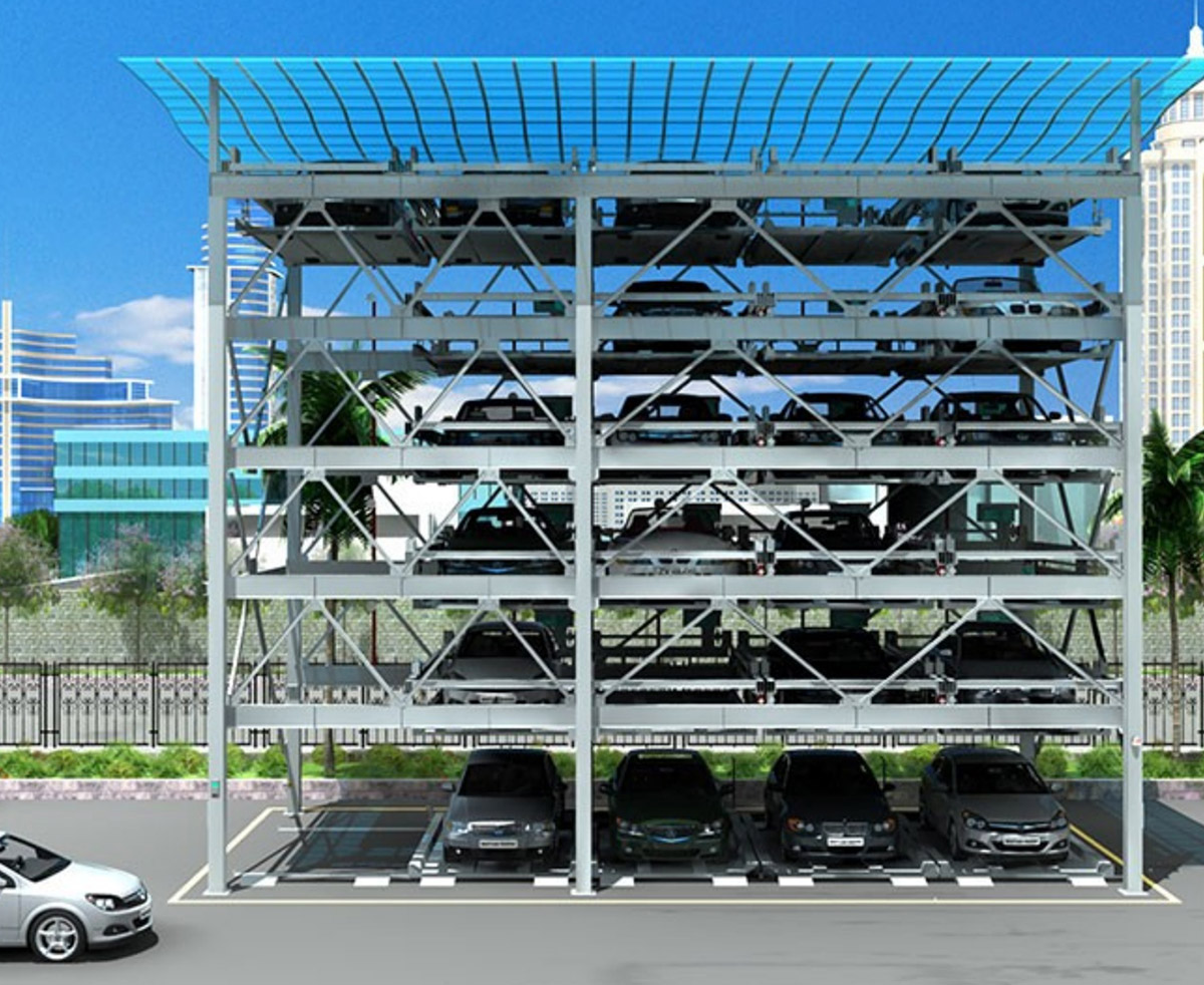巴林智能车库四至六层升降横移机械式立体停车设备